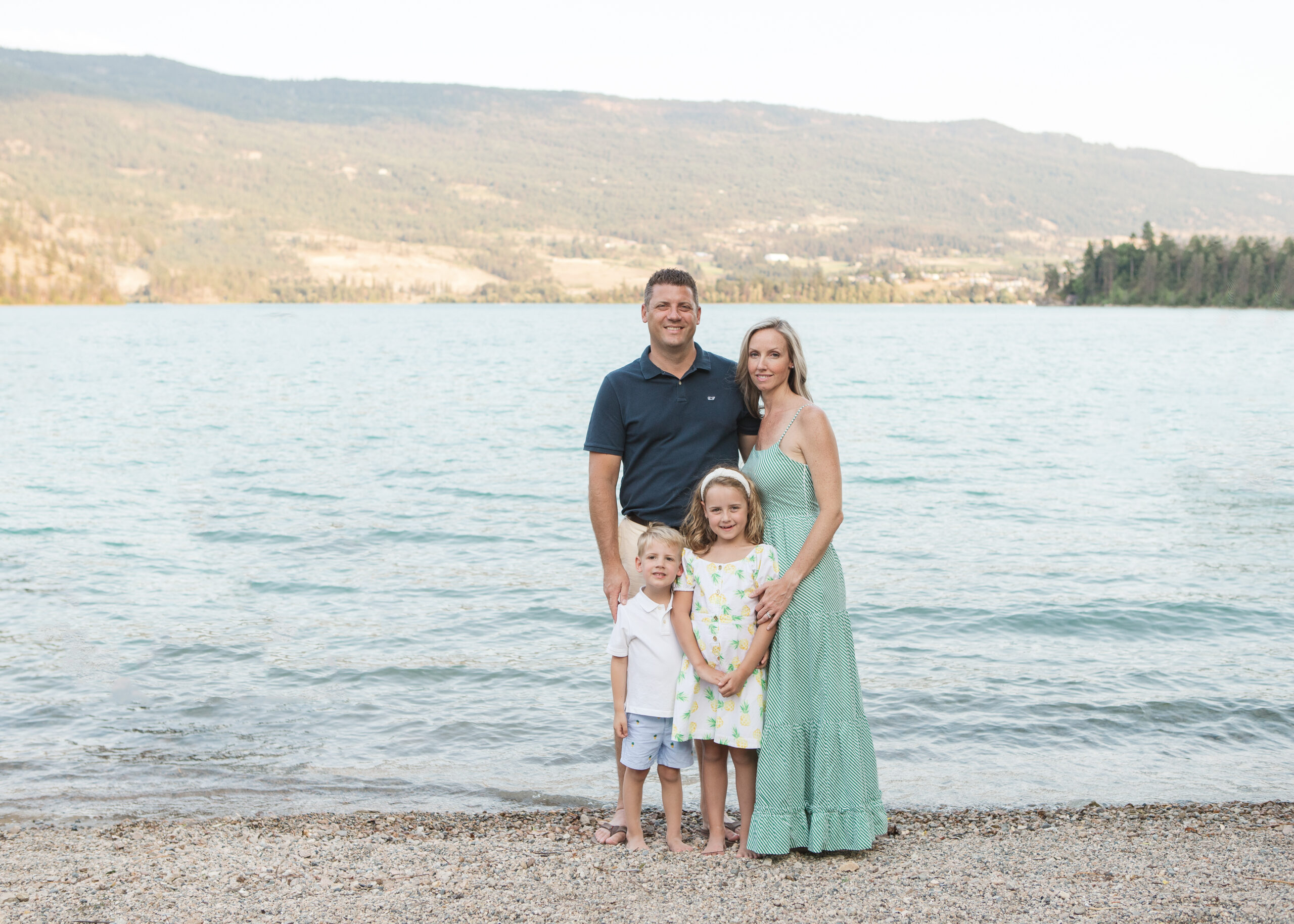 picture perfect family in kelowna at the beach
